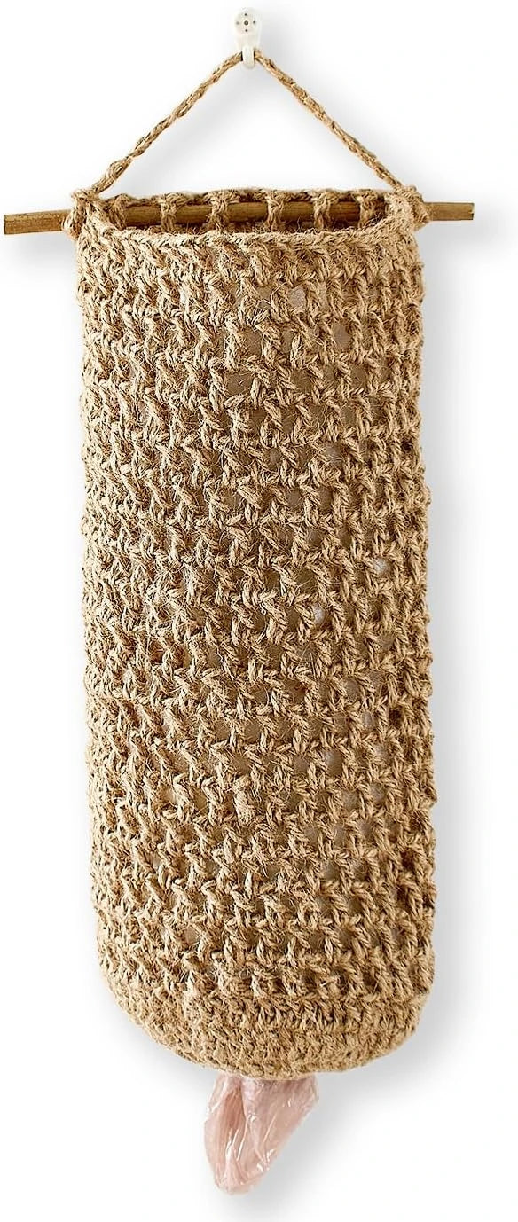 Handwoven Jute Grocery Bag Holder